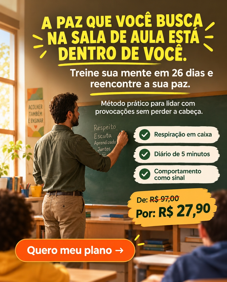 Criativo do ebook Professor em Paz